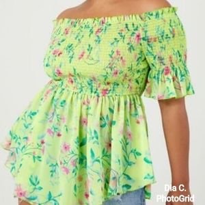 Floral Off-the-shoulder Top